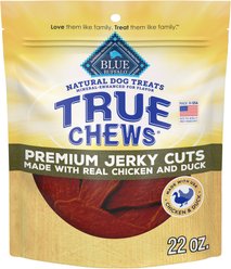 Blue Buffalo True Chews Premium Jerky Cuts Natural Chicken & Duck Dog Treats, 22-oz bag