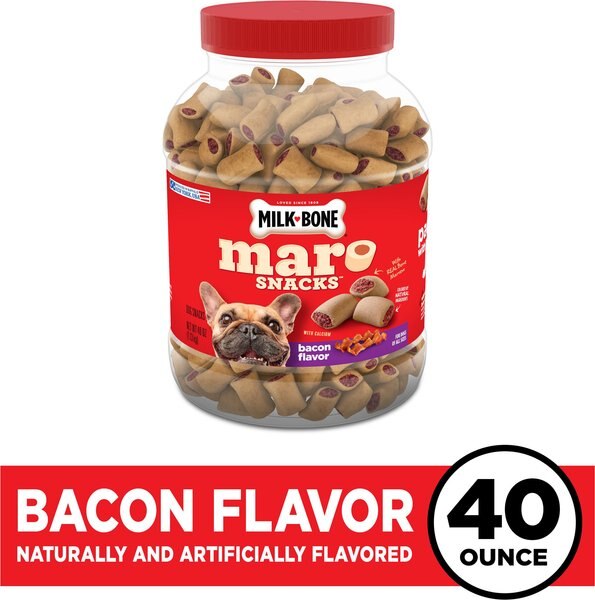 Milk-Bone MaroSnacks Bacon Flavor Dog Treats, 40-oz tub