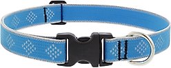LupinePet Reflective Diamonds Dog Collar, Blue Diamond, Large: 16 to 28-in neck, 1-in wide slide 1 of 5
