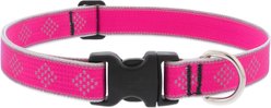 LupinePet Reflective Diamonds Dog Collar, Pink Diamond, Large: 16 to 28-in neck, 1-in wide
