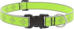 LupinePet Reflective Diamonds Dog Collar, Green Diamond, Medium: 12 to 20-in neck, 1-in wide