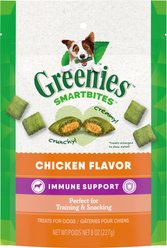 Greenies Smartbites Immune Support Chicken Flavor Crunchy & Soft Dog Treats, 8-oz pouch