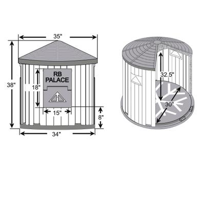 Show full view: Dog Palace Pro Series RB Palace Insulated Dog House slide 4 of 12