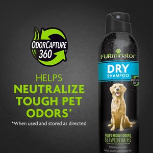 FURminator Fresh & Clean Dry Dog Shampoo, Scented, 7-fl oz bottle