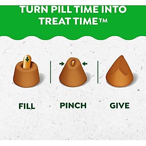 Greenies Pill Pockets Canine Chicken Flavor Dog Treats, Capsule Size, 60 count