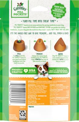 Show full view: Greenies Pill Pockets Canine Chicken Flavor Natural Dog Treats, Tablet Size, 30 count slide 3 of 11
