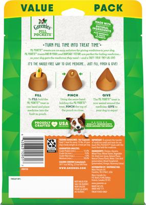 Show full view: Greenies Pill Pockets Cheese Flavor Natural Dog Treats, Capsule Size, 60 count slide 3 of 11