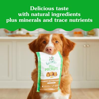 Show full view: Greenies Pill Pockets Canine Real Peanut Butter Flavor Natural Dog Treats, Tablet Size, 30 count slide 6 of 12