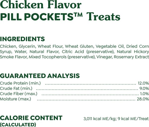Show full view: Greenies Pill Pockets Canine Chicken Flavor Natural Dog Treats, Tablet Size, 30 count slide 7 of 11
