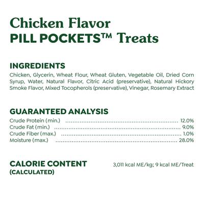 Show full view: Greenies Pill Pockets Canine Chicken Flavor Natural Dog Treats, Tablet Size, 30 count slide 7 of 11