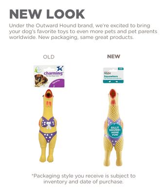 Show full view: Outward Hound Squawkers Squeaky Latex Dog Toy, Henrietta, Large slide 7 of 10