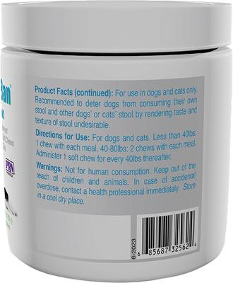 Show full view: PRN Pharmacal CoproBan Roast Beef Flavored Coprophagia Dog Deterrent Soft Chew Cat Supplement, 40 count slide 4 of 5