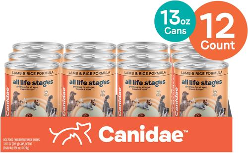 Show full view: CANIDAE All Life Stages Lamb & Rice Formula Canned Dog Food, 13-oz, case of 12 slide 3 of 10