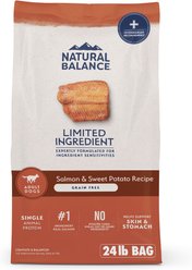 Natural Balance Limited Ingredient Grain-Free Salmon & Sweet Potato Recipe Dry Dog Food, 24-lb bag