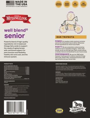 Show full view: The Missing Link Well Blend Senior Powder Horse Supplement, 5-lb bag slide 2 of 5