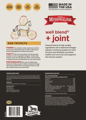 Show full view: The Missing Link Well Blend + Joint Powder Horse Supplement, 10.6-lb bag slide 2 of 4