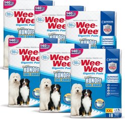 Wee-Wee Pads Superior Performance with Runoff Edge Guard Dog Pee Pads, Gigantic, 108 count bundle