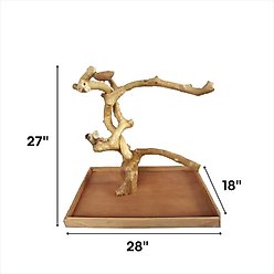 A&E Cage Company Java Table Top Bird Stand, Tan, Large slide 2 of 2