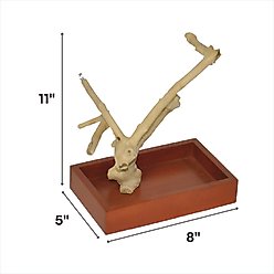 A&E Cage Company Java Wood Table Top Play Bird Stand, Tan, X-Small slide 2 of 2