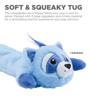 Show full view: Outward Hound Longidudes Raccoon Squeaky Plush Dog Tug Toy slide 3 of 8