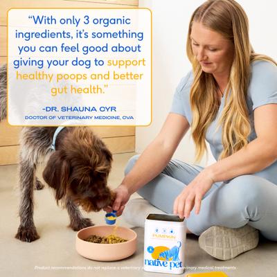 Show full view: Native Pet Organic Pumpkin Fiber Powder Digestive Supplement for Dogs, 32-oz slide 6 of 10
