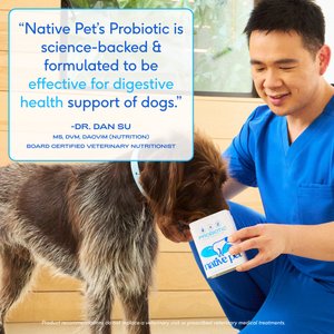 Native Pet Probiotic & Prebiotic Vet-Formulated Powder Digestive Supplement for Dogs, 8.2-oz