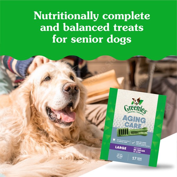 Greenies Aging Care Natural Large Dental Dog Treats, 17 count