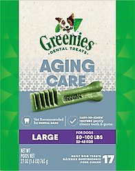Greenies Aging Care Natural Large Dental Dog Treats, 17 count