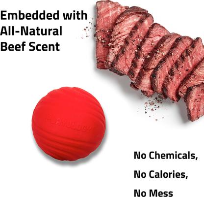 Show full view: Playology Beef Scented Dual Layer Ball Dog Toy, Jumbo slide 4 of 8