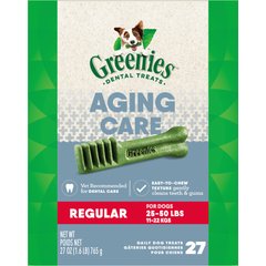 Greenies Aging Care Regular Dental Dog Treats, 27 count