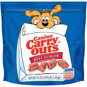 Canine Carry Outs Beef Flavor Dog Treats, 47-oz bag