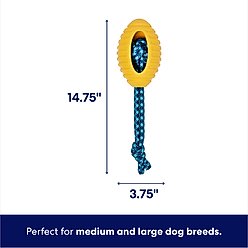 Frisco Tug & Fetch Rubber & Rope Football Dog Toy, Medium/Large slide 2 of 8