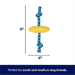 Frisco Tug & Fetch Rubber Disc with Double Knot Rope Dog Toy, Small/Medium slide 2 of 8