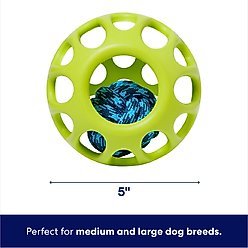 Frisco Fetch Rubber with Rope Ball Dog Toy, Medium/Large slide 2 of 7