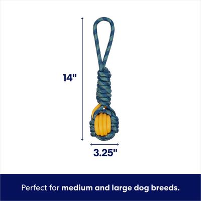 Show full view: Frisco Tug & Fetch Floating Braided TPR & Rope Dog Toy, Medium/Large slide 2 of 9