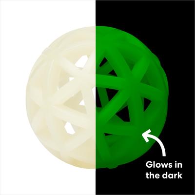 Show full view: Frisco Fetch Glow in the Dark TPR Lattice Ball Dog Toy, Medium/Large slide 3 of 9