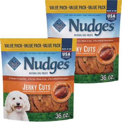 Blue Buffalo Blue Buffalo Nudges Jerky Cuts Chicken & Duck Dog Treats, 72-oz bundle