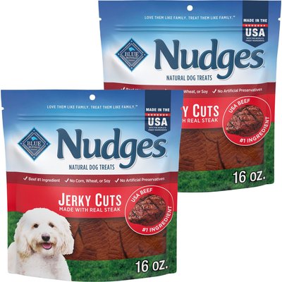 Blue Buffalo Blue Buffalo Nudges Jerky Cuts Beef Dog Treats, 32-oz bundle