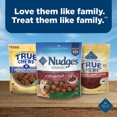 Show full view: Blue Buffalo Nudges Homestyle Beef & Rice Natural Dog Treats, 16-oz bag, bundle of 2 slide 10 of 11