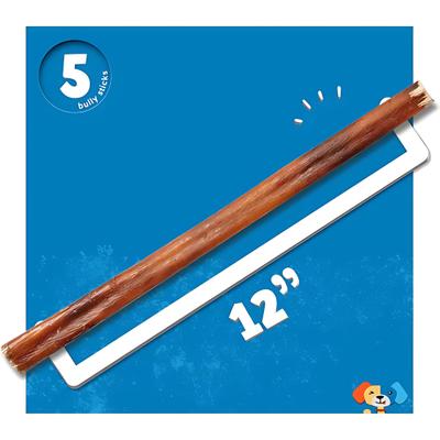 Show full view: Jack & Pup Odor Free 12-inch Beef Bully Stick Dog Chews, 5 count slide 5 of 8