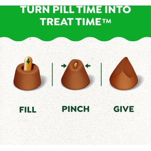 Greenies Pill Pockets Feline Chicken Flavor Natural Soft Adult Cat Treats, 1.6-oz bag, 45 count