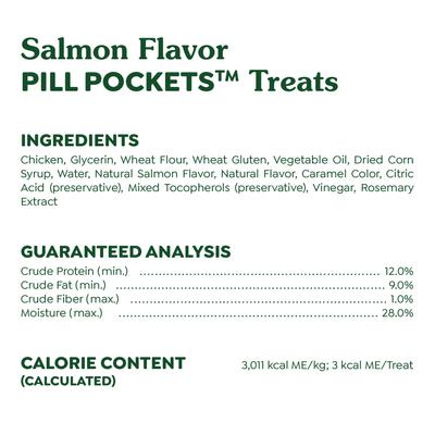 Show full view: Greenies Pill Pockets Feline Natural Salmon Flavor Soft Adult Cat Treats, 45 count slide 5 of 12