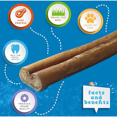 Show full view: Jack & Pup Odor Free 12-inch Beef Bully Stick Dog Chews, 5 count slide 3 of 8
