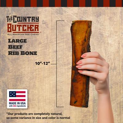 Show full view: The Country Butcher Beef Rib Bone Natural Dog Treats, Large, 2 count slide 3 of 9