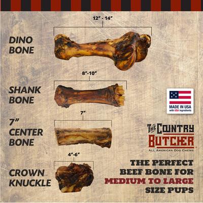 Show full view: The Country Butcher Beef Dino Bone Dog treat, 12-in  slide 8 of 10
