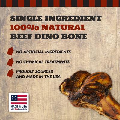 Show full view: The Country Butcher Beef Dino Bone Dog treat, 12-in  slide 7 of 10