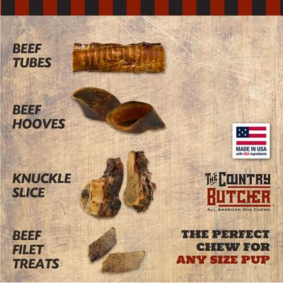 Show full view: The Country Butcher Beef Trachea Tubes Dog Treats, 6-in, 2 count slide 8 of 8