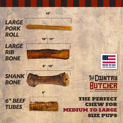 Show full view: The Country Butcher Pork Roll Dog Treats, Large, 2 count slide 8 of 8