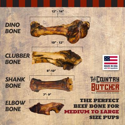 Show full view: The Country Butcher Beef Clubber Bone Dog Treat, 10-in slide 8 of 9