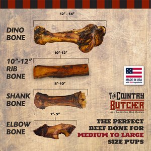 The Country Butcher Beef Shank Bone Dog Treat, 8-in